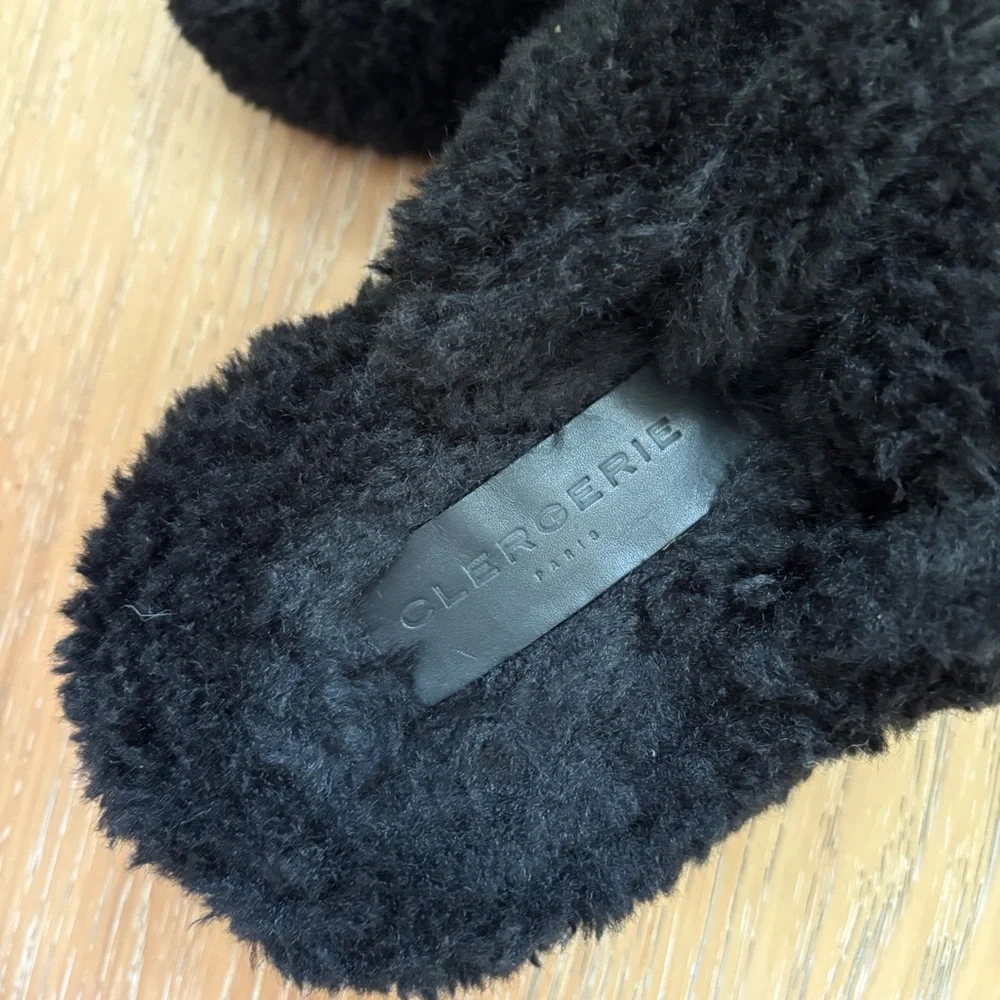 Clergerie Paris Anouck Fuzzy Platform Sandals 38